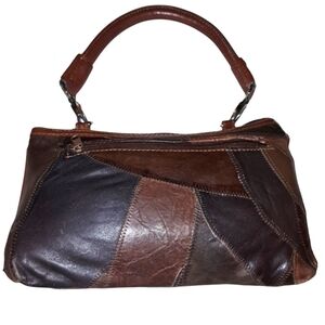 Vintage Patchwork Leather Handmade. Various shades of leather.  SUPER SOFT!